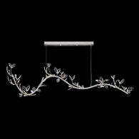 100156-6 Fine Art Lighting Volare 77.5"W Linear Pendant with Patinated Silver Finish