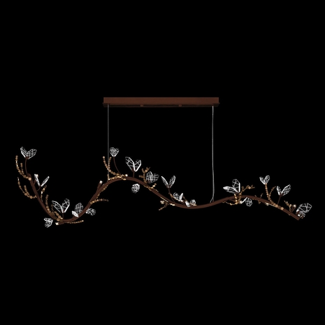 100156-8 Fine Art Lighting Volare 77.5"W Round Pendant with Brushed Bronze Finish