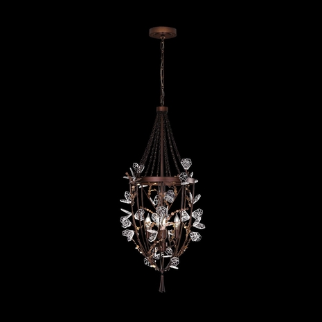 100157-8 Fine Art Lighting Volare 19.75"W Round Pendant with Brushed Bronze Finish