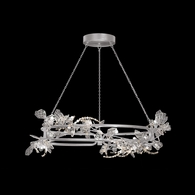 100158-6 Fine Art Lighting Volare 47"W Linear Pendant with Patinated Silver Finish