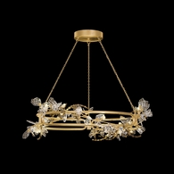 100158-7 Fine Art Lighting Volare 47"W Round Pendant with Burnished Gold Finish