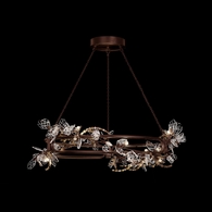 100158-8 Fine Art Lighting Volare 47"W Round Pendant with Brushed Bronze Finish