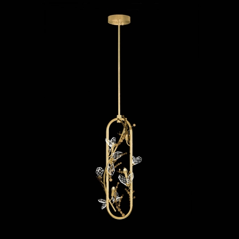 100159-7 Fine Art Lighting Volare 11.5"W Round Pendant with Burnished Gold Finish