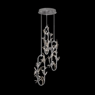 100161-6 Fine Art Lighting Volare 24.25"W Round Pendant with Patinated Silver Finish