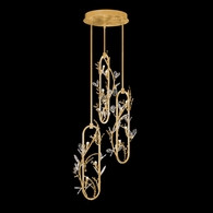 100161-7 Fine Art Lighting Volare 24.25"W Round Pendant with Burnished Gold Finish