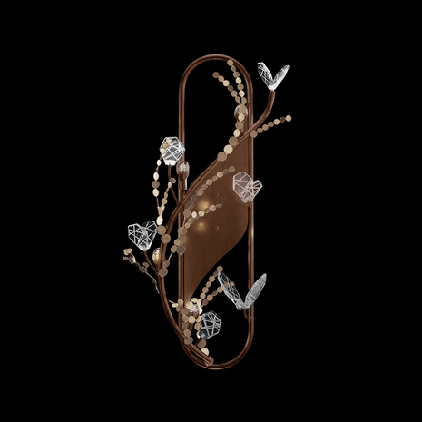 100162-8 Fine Art Lighting Volare 26"H RSF Sconce with Brushed Bronze Finish