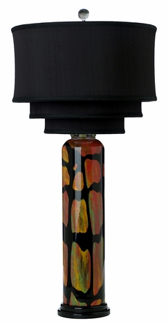 1016-C05-TL01 Thumprints Lighting Pisa Blown Glass Table Lamp