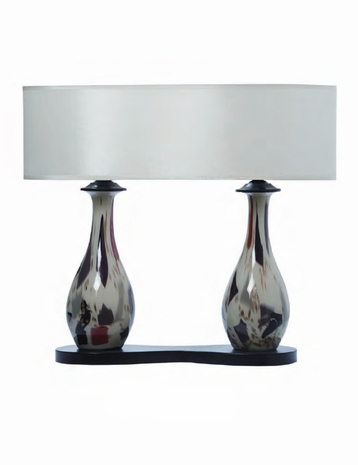 1031-C08-TL01 Thumprints Lighting Jack Multicolored Dual Glass Table Lamp