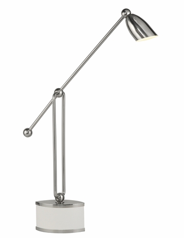 1032-C11-TL06 Thumprints Lighting Gibson Task Lamp Brushed Nickel, Plated Steel Hardware