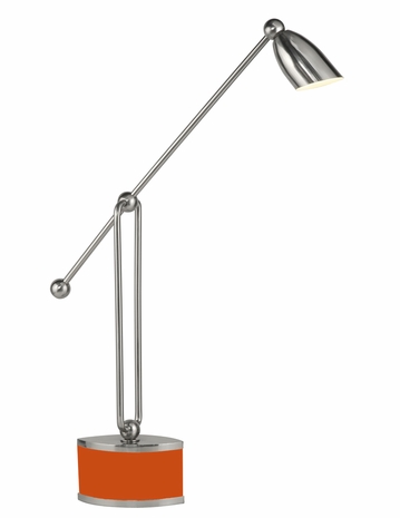 1033-C11-TL06 Thumprints Lighting Orange Crush Task Lamp Brushed Nickel, Plated Steel Hardware