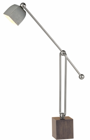 1034-C11-TL03 Thumprints Lighting Gin Task Lamp Brushed Nickel, Plated Steel Hardware
