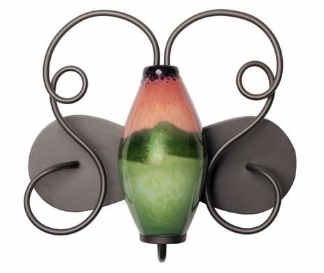 1037-C06-WS01 Thumprints Lighting Monarch Blown Glass and Metal Sculptural Wall Sconce