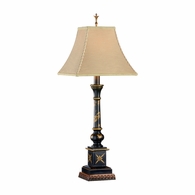 1039 Wildwood Wood Painted Candlestick Lamp