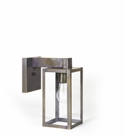 10517  Northeast Lantern Uptown Small Wall Light in Antique or Dark Brass with Medium Base Socket and Clear or Seedy Glass