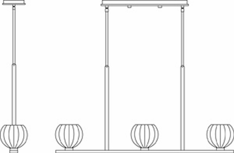 1076 Framburg Lighting Delphine 3 Light Dining Chandelier