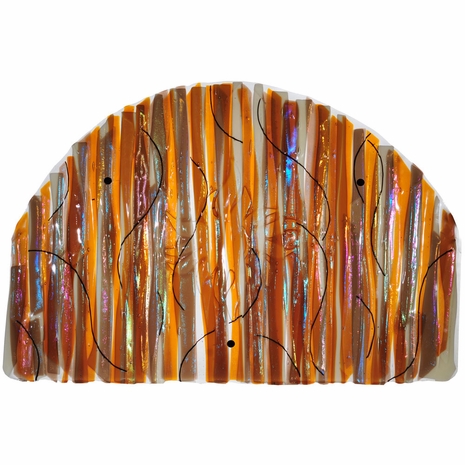 108062 Meyda 32W X 22H Marina Sun Fused Glass Wall Art