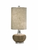 1082-ASL-2046 Thumprints Sahara Table Lamp - Natural with Nickel Accents Finish and Natural Linen Hardback with Nickel Trim Shade