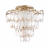 109-34-CPL Corbett Lighting Dolce 4 Lt. Semi Flush with Champagne Leaf Finish