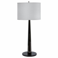 1091-ASL-2107 Thumprints Obsidian Metal Table Lamp in Black Nickel with Linen Hardback Shade