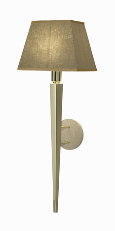 1098-ASL-2062 Thumprints Citrine - Sconce with Steel with Plated brass finish, Travertine Marble Wall Plate