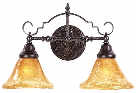 1107 Framburg Lighting American Vintage Two-Light Bath Fixture in Mahogany Bronze