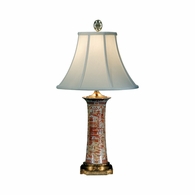 1110 Wildwood Porcelain Hand Painted Flower Spill Lamp
