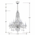 1112-CH-CL-S Crystorama Traditional Crystal 12 Light Swarovski Strass Crystal Polished Chrome Chandelier