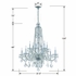 1112-CH-CL-SAQ Crystorama Traditional Crystal 12 Light Spectra Crystal Polished Chrome Chandelier