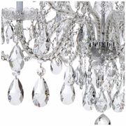 1112-CH-CL-SAQ Crystorama Traditional Crystal 12 Light Spectra Crystal Polished Chrome Chandelier