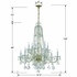 1112-PB-CL-S Crystorama Traditional Crystal 12 Light Swarovski Strass Crystal Polished Brass Chandelier