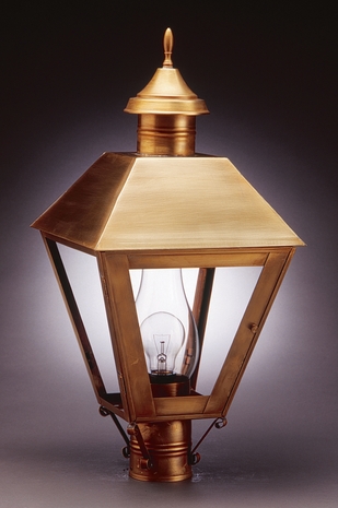 1113 Northeast Lantern Boston (3) Light Candelabra Post Fixture With Multiple Glass & Finish Options