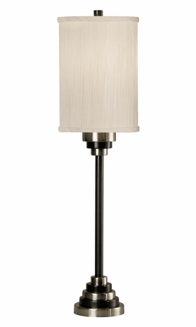 1116-C10-2082 Thumprints Manhattan - Table Lamp with Plated Steel with Oil rubbed bronze (almost black) & nickel finish