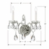 1122-CH-CL-MWP Crystorama Traditional Crystal 2 Light Hand Cut Crystal Polished Chrome Sconce