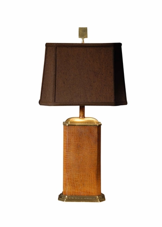 1124 Wildwood Lamps Coffee Leather Lamp