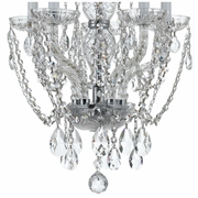 1129-CH-CL-MWP Crystorama Traditional Crystal 5 Light Hand Cut Crystal Polished Chrome Mini Chandelier
