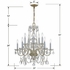 1130-PB-CL-MWP Crystorama Traditional Crystal 10 Light Hand Cut Crystal Polished Brass Chandelier