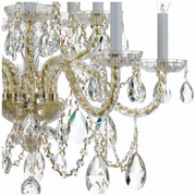 1130-PB-CL-SAQ Crystorama Traditional Crystal 10 Light Spectra Crystal Polished Brass Chandelier