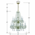 1137-PB-CL-MWP Crystorama Traditional Crystal 12 Light Hand Cut Crystal Polished Brass Chandelier
