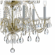 1137-PB-CL-MWP Crystorama Traditional Crystal 12 Light Hand Cut Crystal Polished Brass Chandelier