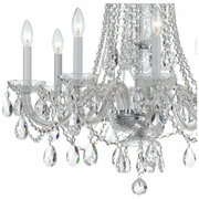 1138-CH-CL-MWP Crystorama Traditional Crystal 8 Light Hand Cut Crystal Polished Chrome Chandelier