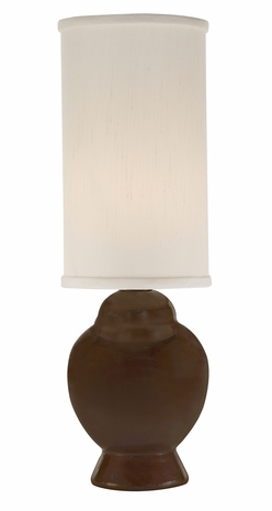 1141-ASL-2103 Thumprints Ginger Chocolate - Mini Lamp with Ceramic mini lamp chocolate glaze