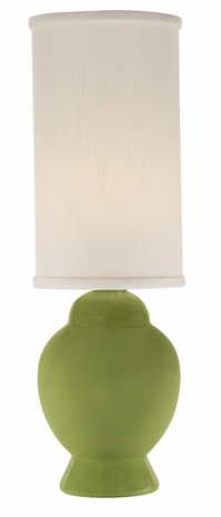 1142-ASL-2103 Thumprints Ginger Green - Mini Lamp with Ceramic mini lamp green glaze