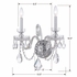 1142-CH-CL-MWP Crystorama Traditional Crystal 2 Light Hand Cut Crystal Polished Chrome Sconce