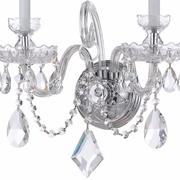 1142-CH-CL-MWP Crystorama Traditional Crystal 2 Light Hand Cut Crystal Polished Chrome Sconce