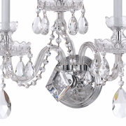 1143-CH-CL-S Crystorama Traditional Crystal 3 Light Swarovski Strass Crystal Chrome Sconce