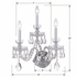 1143-CH-CL-SAQ Crystorama Traditional Crystal 3 Light Spectra Crystal Chrome Sconce