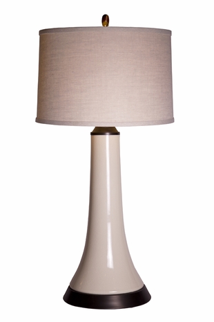 1149-ASL-2110 Thumprints Frangelica- Bone crackle with High gloss off white crackle glaze, dark bronze base