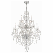 1155-CH-CL-MWP Crystorama Traditional Crystal 15 Light Hand Cut Crystal Polished Chrome Chandelier