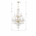 1155-PB-CL-MWP Crystorama Traditional Crystal 15 Light Hand Cut Crystal Polished Brass Chandelier