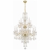 1155-PB-CL-MWP Crystorama Traditional Crystal 15 Light Hand Cut Crystal Polished Brass Chandelier